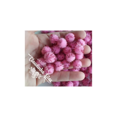 Pompom 14mm com brilho c/50unids - Claudinha Fitas