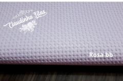 Lonita texturizada rosa bebê 20cm x 40cm