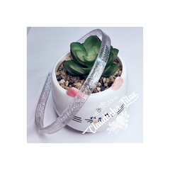 Tiara com dentinho 10mm com glitter - loja online
