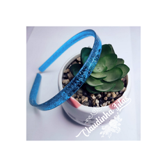 Tiara com dentinho 10mm com glitter - loja online