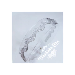 Tiara ondulada com glitter