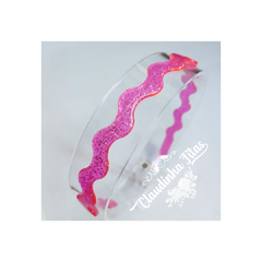 Tiara ondulada com glitter - loja online