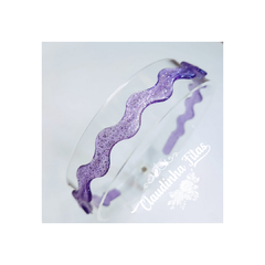 Tiara ondulada com glitter - Claudinha Fitas
