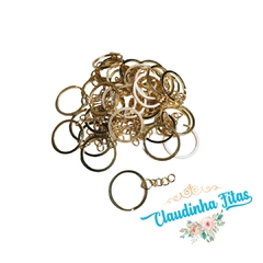 Argola chaveiro com corrente 28mm em ferro c/10unids - comprar online