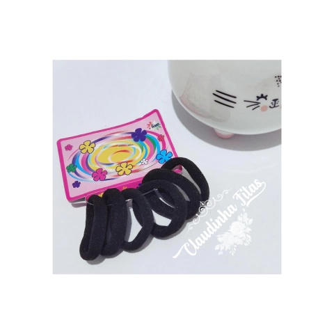 Xuxinha tamanho M preta com 06 unidades (3,5cm)