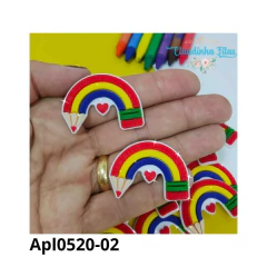 Aplique emborrachado escolar Arco iris - ( 2unidades) na internet
