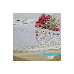 Fita de renda Princess ( Luxinhos D.Valentinha) 6,5cm - metro - Claudinha Fitas