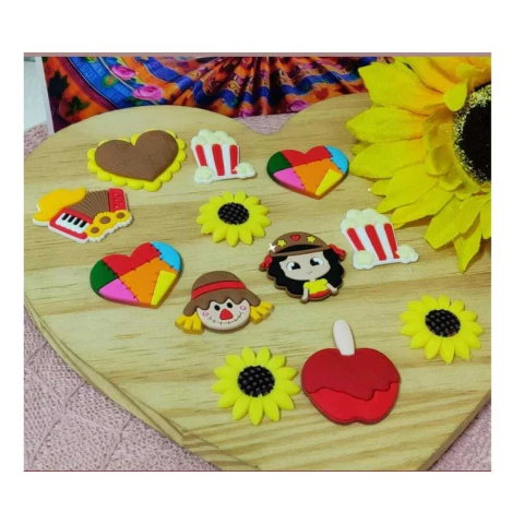 Kit de apliques juninos pct c/12 unid.sortidas