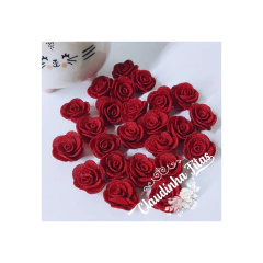 flor de tecido 2,5cm com 5 unidades - Claudinha Fitas