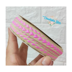 Fita coração bordado 10mm - ( 1metro) na internet