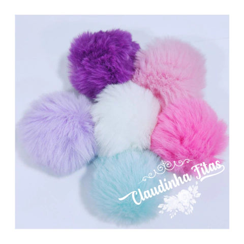 Pompom de pelúcia 7cm - par