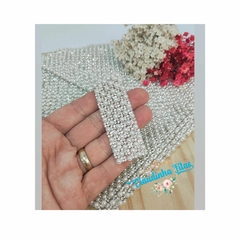 Manta de Strass com pérolas tira com 2cmx40cm