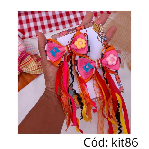 Box pegue e monte junino estampado pink e preto