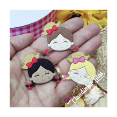 Aplique emborrachado junino caipira 3,5cm - c/2unids