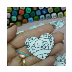 Aplique Bobbie Goods coração para pintar - 1 unidades - loja online