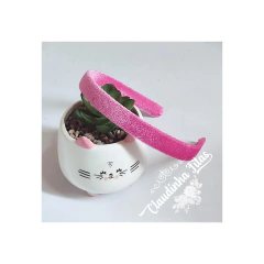 Tiara de veludo base reta 15mm unid - comprar online