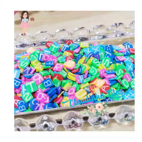 Fimo alfabeto colorido 10grs