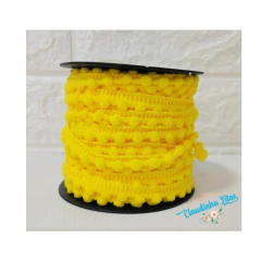 Pompom de metro 1 cm ou pompom Grelot - 10mm x 1metro - Claudinha Fitas