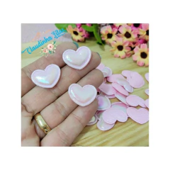 Aplique coração de tecido 2cm (10 unidades) na internet