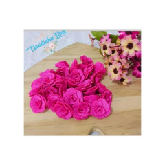 Imagem do flor de tecido 2,5cm com 5 unidades