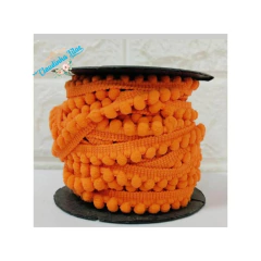 Pompom de metro 1 cm ou pompom Grelot - 10mm x 1metro - Claudinha Fitas