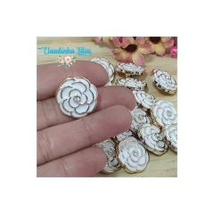 Aplique botão de plástico flor ( 2 unidade) mesma cor - comprar online