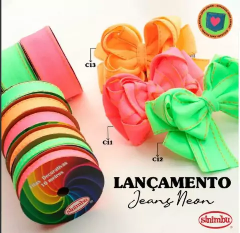 Fita Sinimbu jeans 1785 neon num 9 38mm