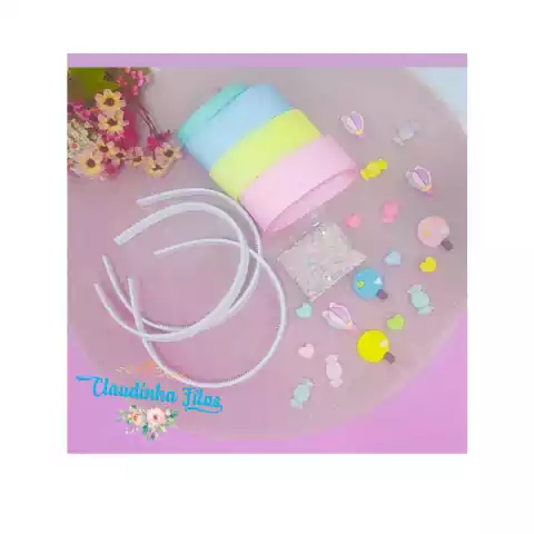 Kit 24 - coleção docinhos tiara em pé cand com 3 tiaras