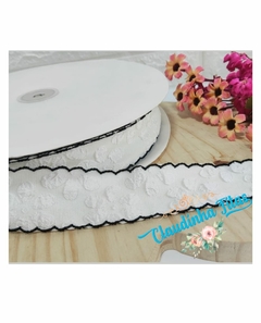 Fita Sanding Luxo floral com borda trabalhada D5 299 - 38mm - c/2 metros na internet