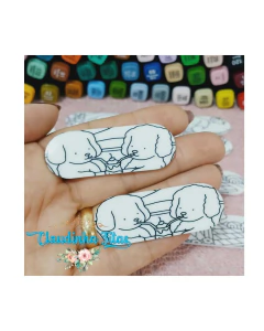 Aplique hair clips Bobbie Goods para pintar - 2 unidades - loja online