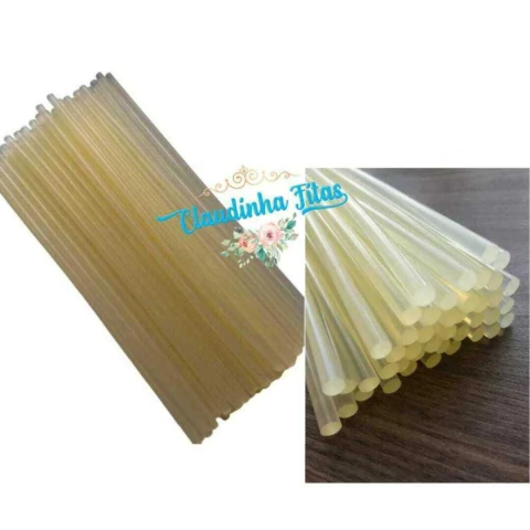 Cola quente em bastão fina chinesa amarela - 5 unidades