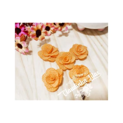 flor de tecido 2,5cm com 5 unidades - loja online