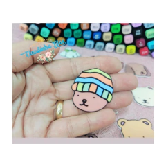 Aplique Bobbie Goods cabecinha - 1 unidade - Claudinha Fitas