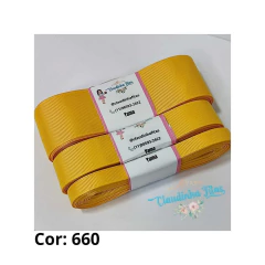 Imagem do Fita Gorgurão YAMA - Yelow Gold ( amarelo ouro)- cor 660 - 5 metros