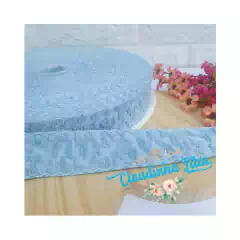 Fita Sanding Luxo flocada com borda trabalhada D-5 388 - 38mm - c/2 metros - Claudinha Fitas