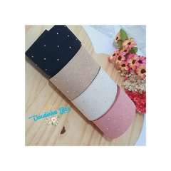 kit fita de camurça com strass 38mm - com 4 metros (sendo 1 metros de cada cor)