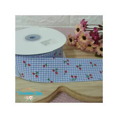 Fita xadrez com cereja 38mm - (1 metro) - loja online