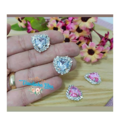 Aplique cristal coração com strass ( 1unidade) - comprar online