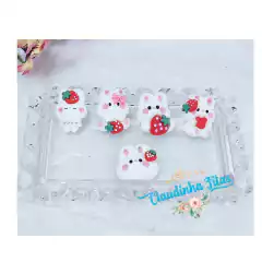 8,50Aplique de resina coelhos mini - tam 2cm - c/10 unid.sortido - comprar online