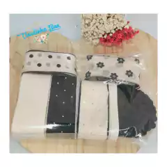 kit 13 voal - com 4m de fita de voal e 2 metro de fita lisa de gorgurão Twill Yama e mais 5 flores de feltro + mais uma - comprar online