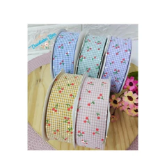 Fita xadrez com cereja 38mm - (1 metro)