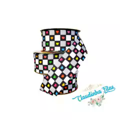 Imagem do Fita Sinimbu jeans estampada junina (38mm) 10 metros