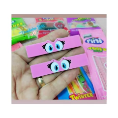 Plaquinha para hair clips de acrilico Fini - 5 cm - plaquinha para hair clips ( o par)