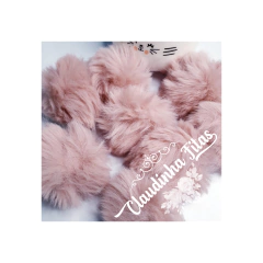 Pompom de pelúcia 7cm - par - Claudinha Fitas