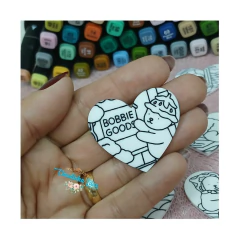 Aplique Bobbie Goods coração para pintar - 1 unidades - comprar online