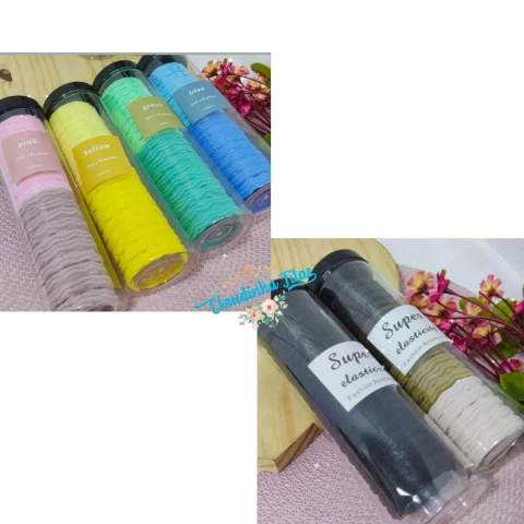 Kit tubo de xuxinha para cabelo trançada (20 unidades)