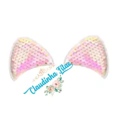 Aplique orelha de gatinha 5x5,5 o par na internet