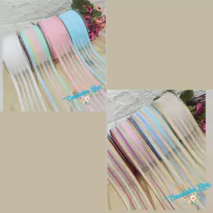 Fita Sinimbu organza listrada - (38MM) - 5 Metros
