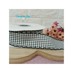 Imagem do Fita tweed quadriculada c/borda trabalhada 38mm (1 metro )