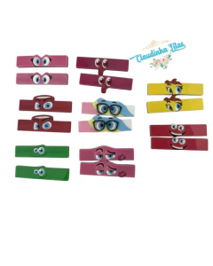Plaquinha para hair clips de acrilico Fini - 5 cm - plaquinha para hair clips ( o par)